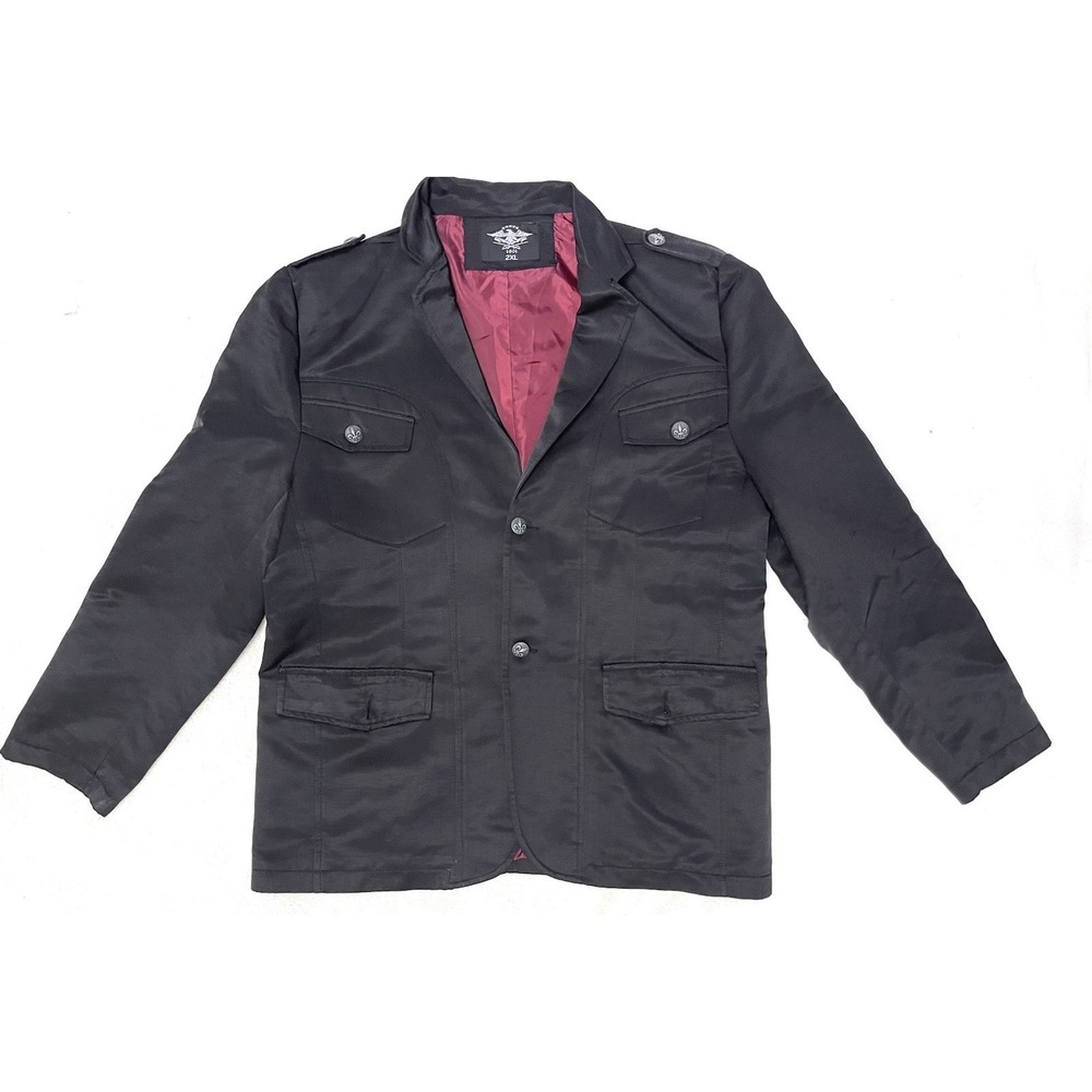 1901 Blazer Men XXL Black / Gray Sports Coat Jacket Dress Blazer